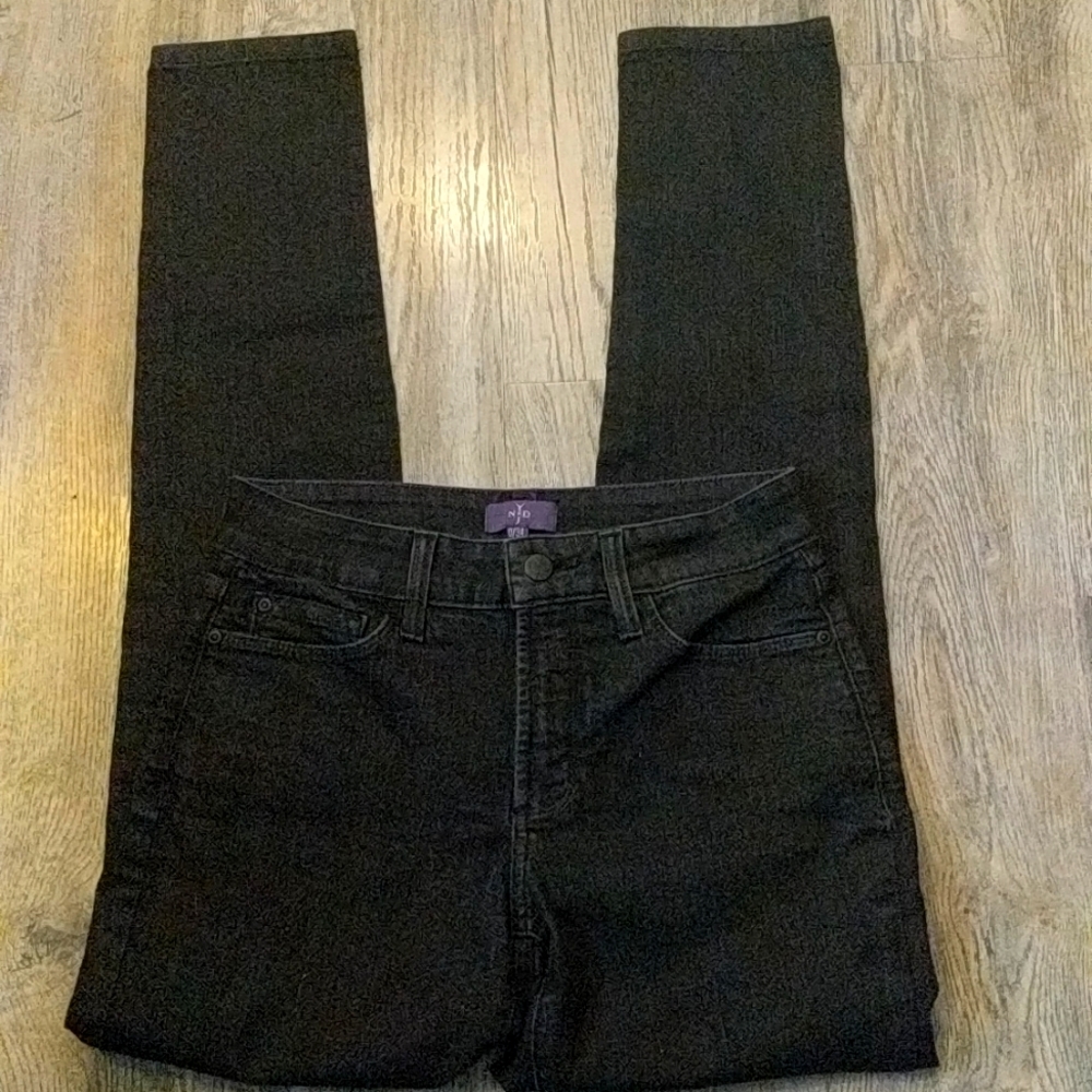 NYDJ Black Marca Legging Jeans Embellished Size 0